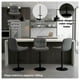 thumbnail image 2 of Silla de Bar Ajustable base negra y tela Estilo Nórdico gris oscuro, 2 of 6