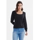 thumbnail image 1 of Polera Mujer Globo Escote Cuadrado Negro, 1 of 4