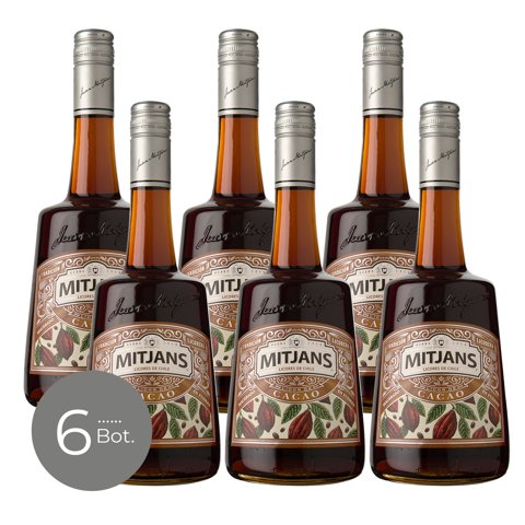Pack X 6 Licor De Cacao Mitjans Mitjans 750 Cc