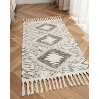Myl Hogar - Alfombra De Lino Bajada De Cama Estilo Boho Medida 60 Cm X 90 Cm