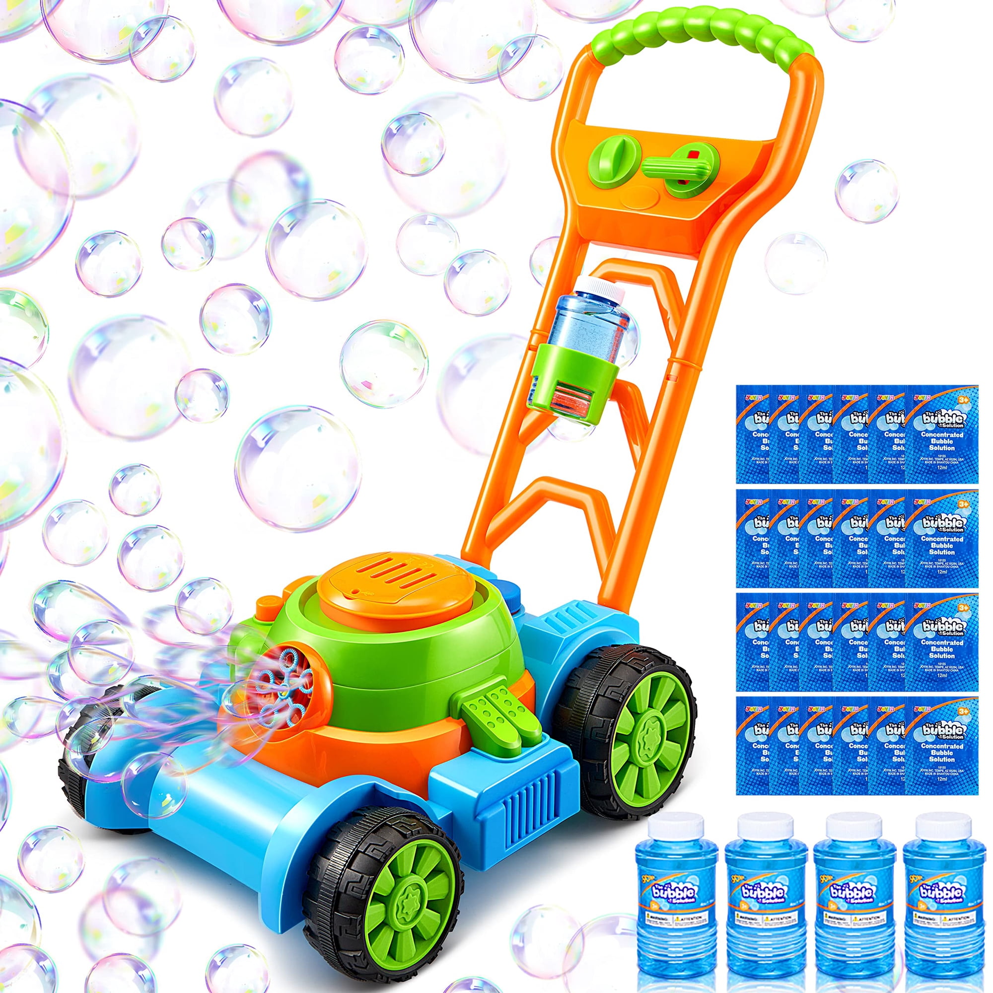 Cortadora De Césped Con Burbujas Sloosh, Juguete Para Niños Pequeños Con Solución De Burbujas