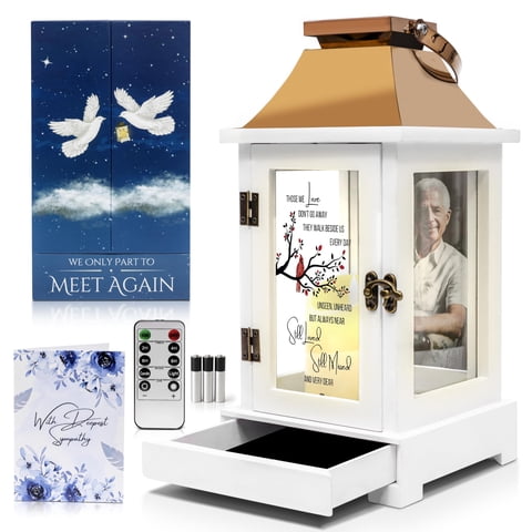 Farol Conmemorativo Stillwind Con Vela Led, Marco Para Foto Y Cajón