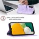 thumbnail image 2 of Funda Cartera para Samsung Galaxy A04s con Soporte y Ranuras, Resistente a Golpes y Rayones Morado, 2 of 5