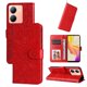 thumbnail image 1 of Funda tipo cartera FOXDOCK para Vivo Y36 4G/5G , diseño girasol en relieve, cuero PU, cierre magnético, soporte y tarjetero, 1 of 5