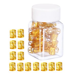 Ioensy - 100X Dreadlocks Cuentas Decoraciones Colgantes Metal Para Accesorios Para El Cabello Dorado