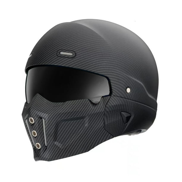 Upgrade Your Riding Experience with 1pc Open Face Full Face Motorcycle Helmet with Detachable Mask in Casque Casco Moto Style - Available in 3 Colors!