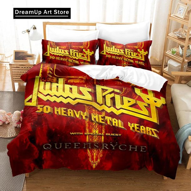 Judas Priest Bedding Set Boys Girls Duvet Cover Pillowcase Bed Kids Adult Fashion Home Textileextile