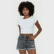 thumbnail image 4 of Short Mujer Bota Doblada Roturas Gris Corona, 4 of 5
