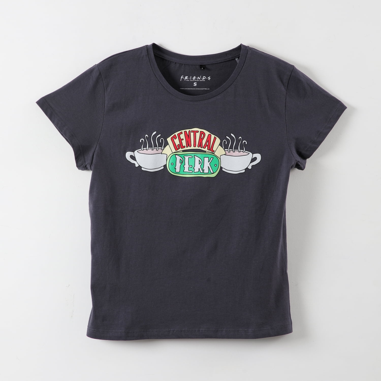 Polera Manga Corta Mujer Central Perk Negro Friends