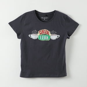 Polera Manga Corta Mujer Central Perk Negro Friends