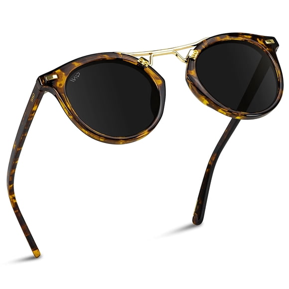 Gafas de sol WearMe Pro Skyler polarizadas redondas retro para mujer