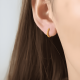 thumbnail image 2 of Aros Baño Oro 18k Argollas Lisas 10mm, 2 of 3