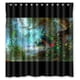thumbnail image 1 of Cortina de ducha con plumas de pavo real, juego de cortina de baño con ganchos, tamaño 66 x 72 pulgadas, 1 of 3