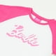 thumbnail image 3 of Polera Manga Corta Niña Rosa Raglan Barbie, 3 of 4