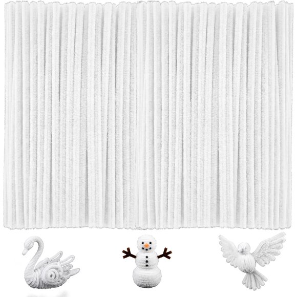 Alambre Chenille VZF 200 unidades Blanco 30 cm Manualidades