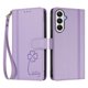 thumbnail image 3 of Funda Cartera Trébol para Samsung Galaxy A05s con Ranuras Tarjetas y Carga Inalámbrica Morado claro, 3 of 6