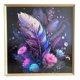 thumbnail image 1 of Cuadro Decorativo Moderno Diseño Plumas Flores Neón Jhn, 1 of 3