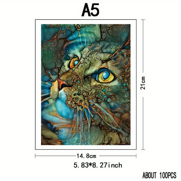 Blue Eye Cat Wooden Puzzle, Uniquely Irregular Animal Shaped Wooden Jigsaw Puzzles, Creative Gift For Teenagers And Adult