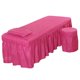 thumbnail image 2 of SPA Mesa De Masaje Juego De Ropa De Cama Falda De Cama Funda De Almohada Funda De Taburete Rose Red-L, 2 of 5
