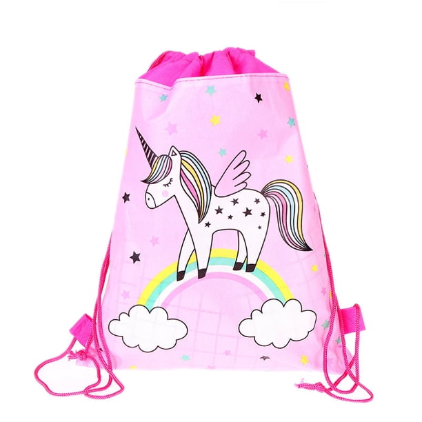 1PCS Non-Woven Bag Cartoon Draw String Bag Girls Travel Storage Package School Backpacks Children Birthday Party