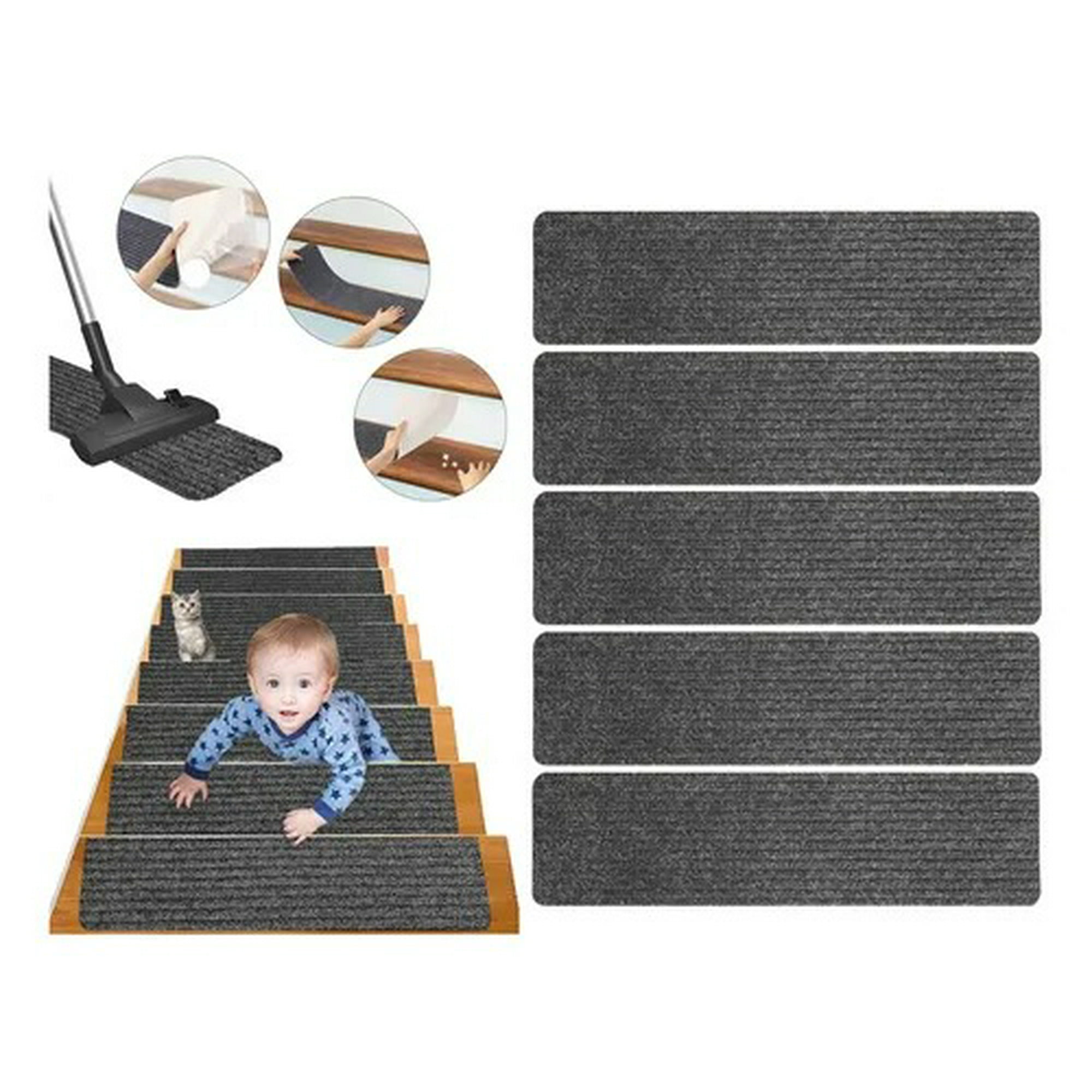 Genérica - 5 Peldaños De Escalera De Alfombra Antideslizante 76×20cm