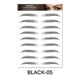 thumbnail image 1 of 1 sheet Long-Lasting 6D Hair-Like Eyebrow Tattoo Stickers - Waterproof Black and Brown Eyebrow Makeup Stickers, 1 of 3