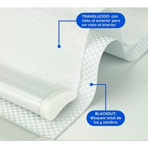 Home - Cortina Black-Out Roller Doble-Blanco 100X200