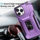 thumbnail image 5 of Funda Armada para iPhone 13 Pro Max con Tapa Deslizante y Soporte Magnético Giratorio Morado, 5 of 5