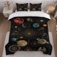 thumbnail image 1 of Retro Astronomy Illustration Bedding Set Soft and Comfortable for All Seasons Ideal Home & Bedroom Decor, 1 of 5