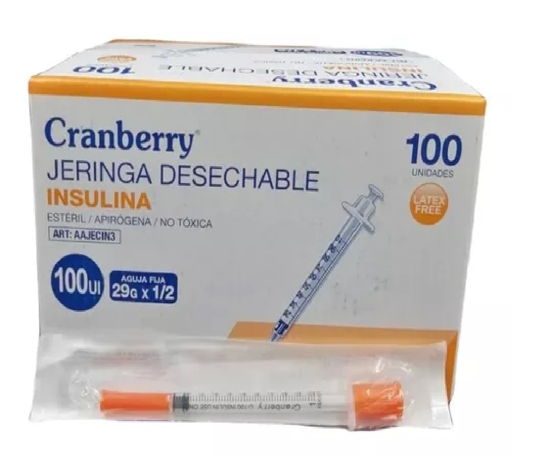 Reutter - Jeringa Desechable De Insulina Aguja 29 X 1/2