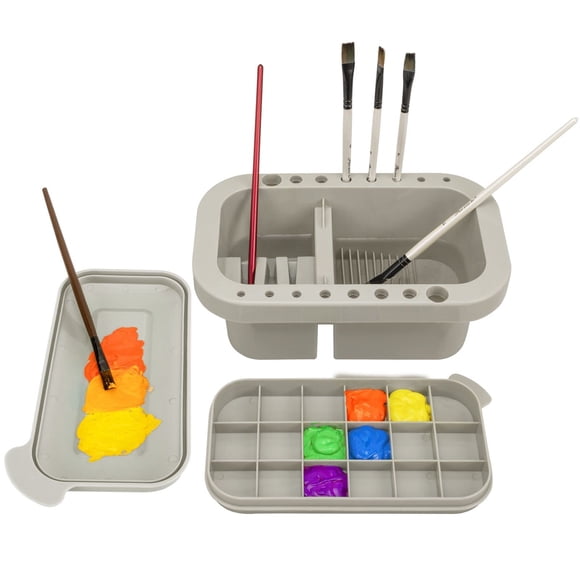 Limpiador De Pinceles Con Paleta Para Pinturas Acrílicas