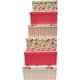 thumbnail image 1 of Juego de 6 cajas de almacenamiento ALEF con diseño floral – cajas encajables, 1 of 9