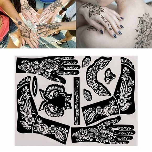 Kit de Plantillas Reutilizables para Tatuajes Temporales Xinjincang Unisex
