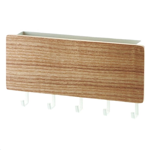 Perchero para llaves de entrada con forma de alfiler, caja de almacenamiento para control remoto, colgador de pared sin agujeros, estante de almacenamiento creativo