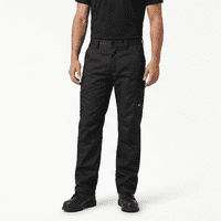 T-World - Pantalón Cargo Térmico Hombre Gabardina Forro Polar Trabajo Negro