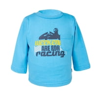 Pillin - Polera Bebé Niño Manga Larga Estampado Y Bolsillo Celeste