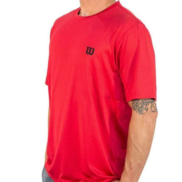 Polera Wilson Mesh Roja Tenis Padel Lider