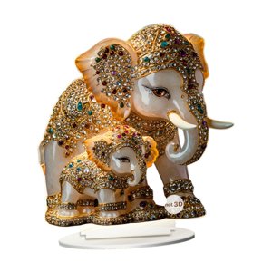 Bothyi - Manualidades De Decoración De Animales En 2D Decoración Del Día De La Madre Para Mesa Gabinete Sala De Estar Letrero De Elefante