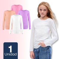 Mas Clothing - Camiseta Bambú Manga Larga Primera Capa Niña Polera Colores Surtidos