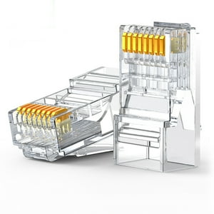 Ugreen - Conector Rj-45 Plastico 10Un (Bag) Cat6 1000Mbps Nw120