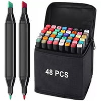 Leonimport - Rotuladores De Doble Punta 48 Colores Diversión Creatividad