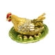 thumbnail image 1 of Figurita De Gallina Ponedora, Caja De Anillo De Joyería Peque?a, Adorno Para Regalo Del Día De San Valentín, Base Verde, 1 of 5