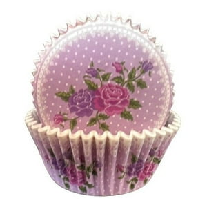 Genérico - Pack 100 Capsula Hornear Capsulas Cupcakes Rosa Morado 7,5Cm