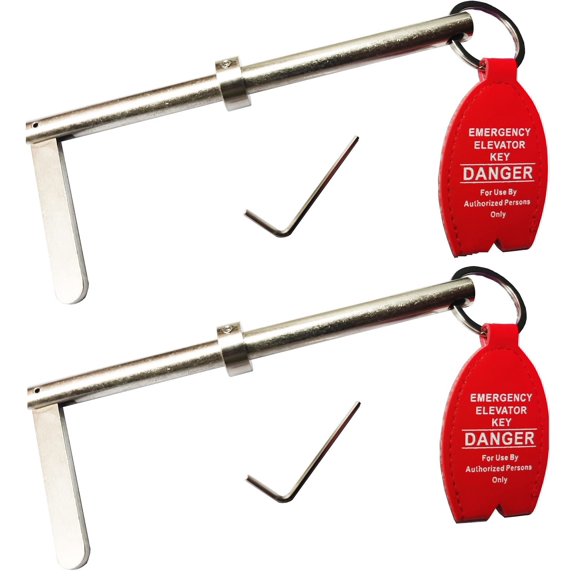 Llave de emergencia para puerta de ascensor, paquete de 2 unidades, YnFag Universal