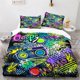 thumbnail image 1 of Graffiti Hip Hop Modern Street Art Bedding Set Boys Girls Twin Queen Size Duvet Cover Pillowcase Bed Kids Adult bedding, 1 of 5