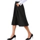 thumbnail image 4 of Faldas Midi para Mujer Línea A Fluidas de Cintura Alta Falda Larga Casual con Bolsillos 2025 M Negro, 4 of 6