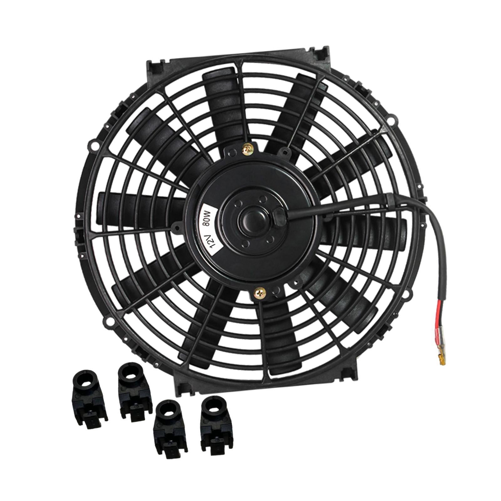 Ioensy - Conjunto De Ventilador Eléctrico Genérico Reemplazo Universal Ventilador De Enfriamiento Del Radiador Del Automóvil 12 V 80 W