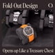 thumbnail image 5 of Funda de reloj QWATCHBANDS de piel de napa para hombre con soporte para 6 relojes, 5 of 6