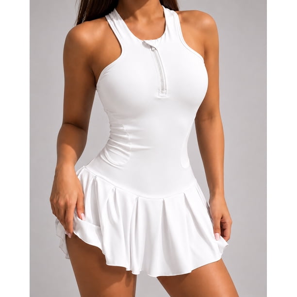 Vestido Deportivo Para Mujer Enterizo Falda Short Plisada