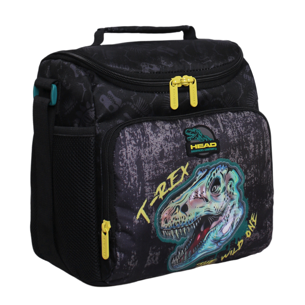 Lonchera Escolar Freeze Dino 3D Negro Head